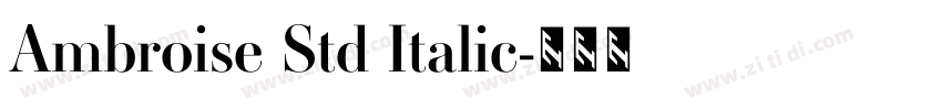 Ambroise Std Italic字体转换